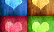 Postales de amor con corazones