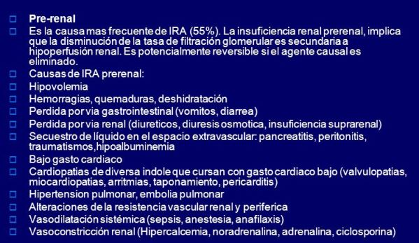 Causas de la insuficiencia renal aguda